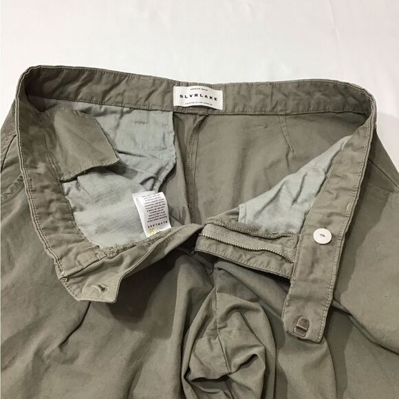 SLVRLAKE Lola Cotton Twill Wide-Leg Pants Size 12 - Picture 8 of 13